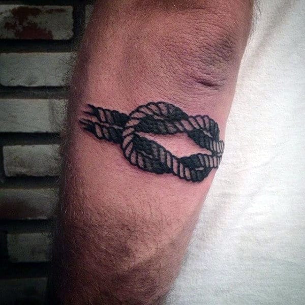 Outer Forearm Knot Guys Tattoos