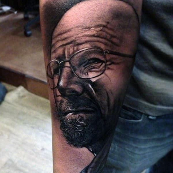 Outer Forearm Male Breaking Bad Realistic Tattoos