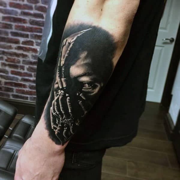 Outer Forearm Manly Guys 3d Bane Tattoos