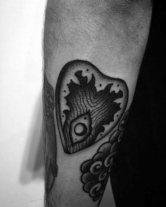 Outer Forearm Masculine Planchette Tattoos For Men