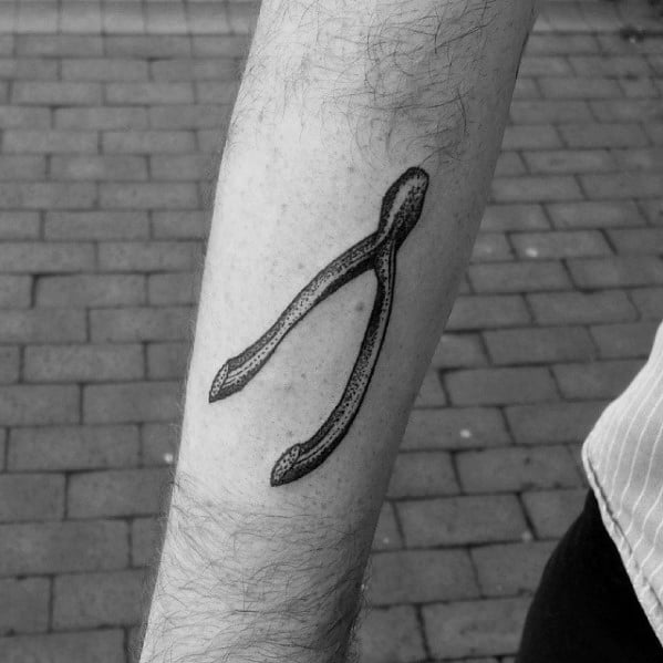 Outer Forearmunique Mens Wishbone Tattoos