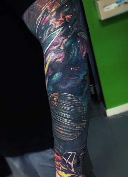 Masculine Outer Space Tattoos For Men