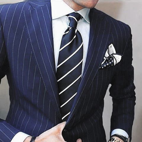 Outfit Fashion Ideas For Guys With Navy Blue Suit