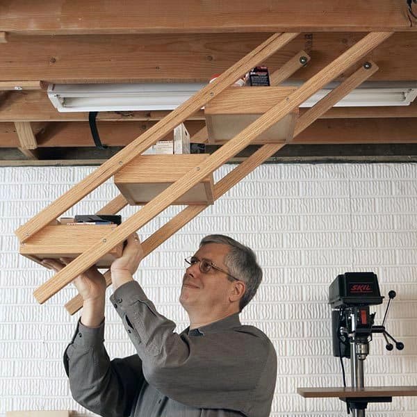 Overhead Ladder Tool Storage Ideas