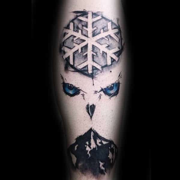 Owl Snowflake Mens Tattoos