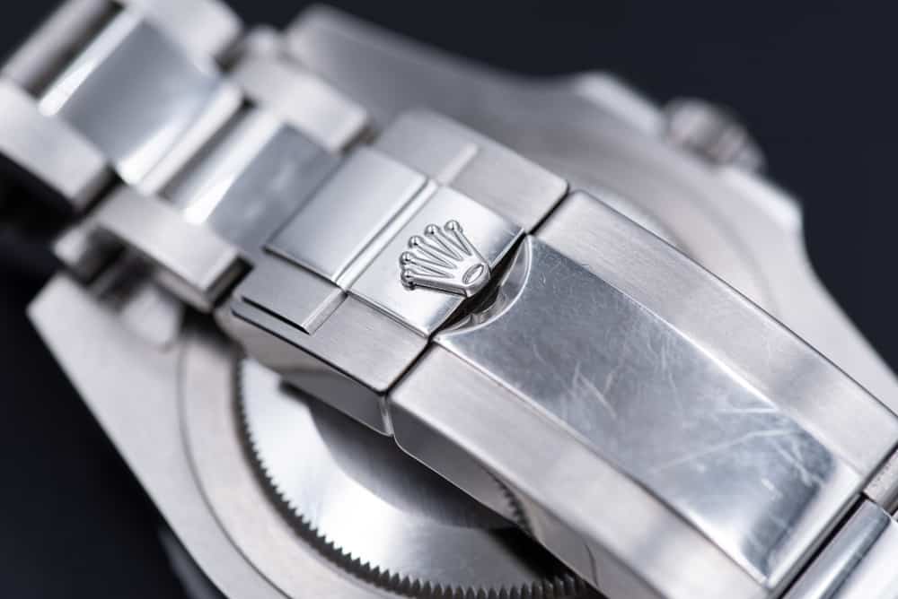 oysterclasp on the steel bracelet of rolex gmt master II model 116710blnr