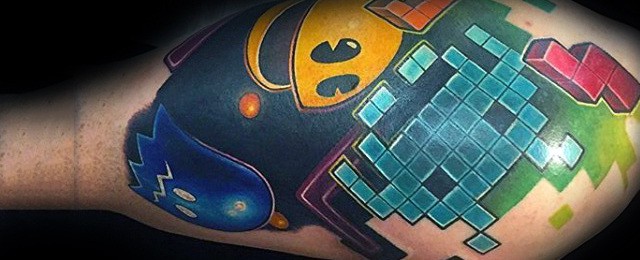 Pacman Tattoo Designs For Men