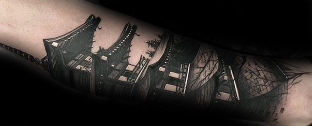 Pagoda Tattoo Designs For Men