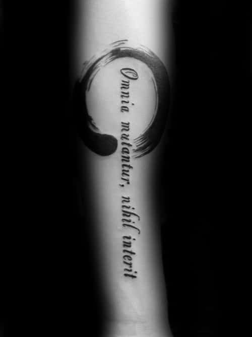 Paint Brush Stroke Awesome Forearm Latin Tattoos For Men