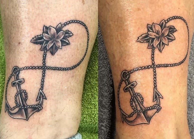 pair-anchors-flowers-white-highlights-rope-group-infinity-tattoo