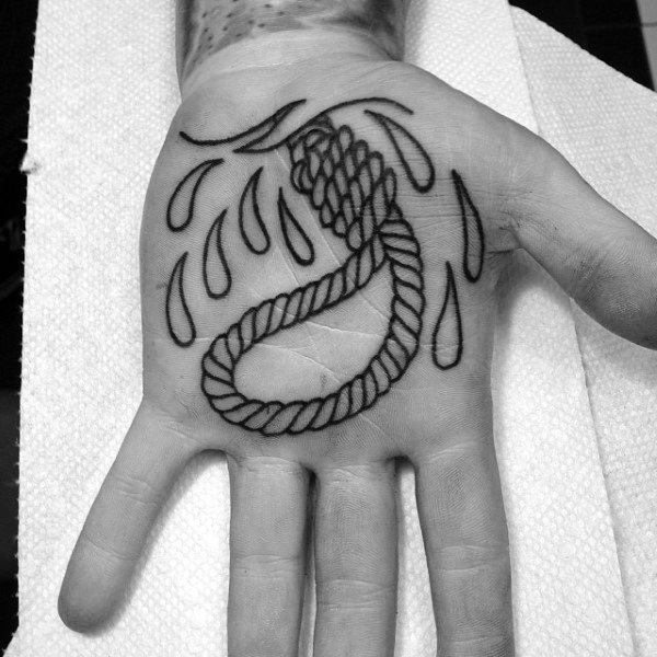 Palm Noose Old School Mens Tattoos