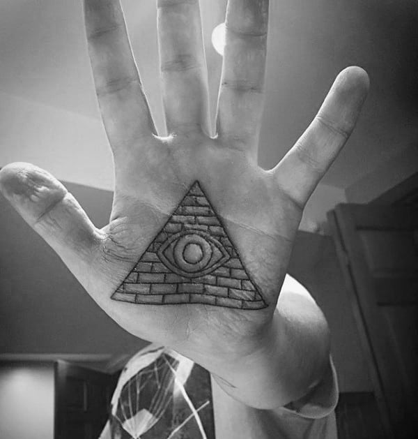 Palm Pyramid Mens Tattoo Ideas