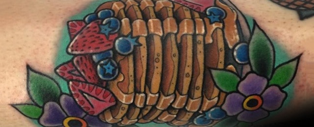 Pancake Tattoo Ideas For Men