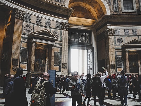 Pantheon Interior Massive Doorway