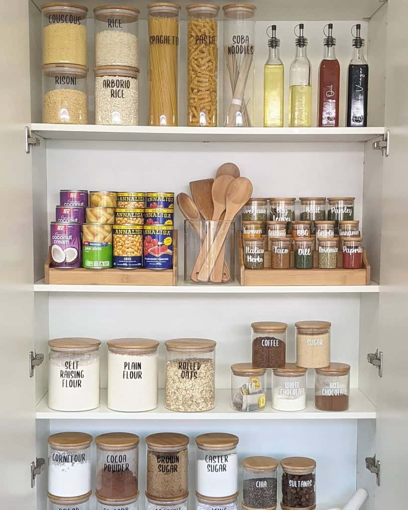 well organized pantry kitchen