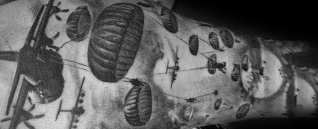 Parachute Tattoo Designs For Men