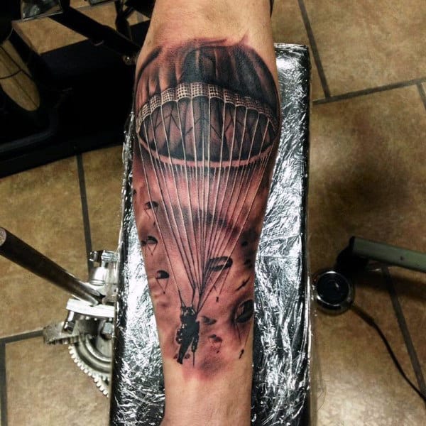 Paratrooper Mens Airborne Inner Forear Tattoos