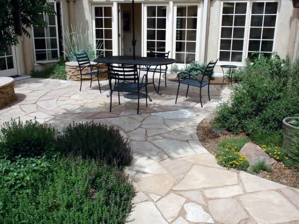 white-washed flagstone