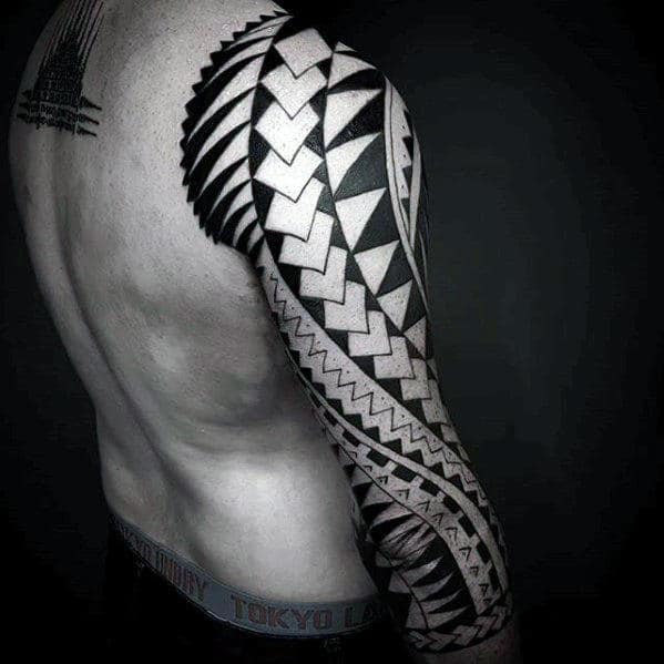 Pattern Awesome Male Tribal Sleeve Tattoo Ideas