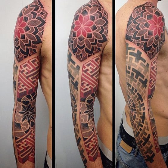 Pattern Male Unique Sleeve Tattoo