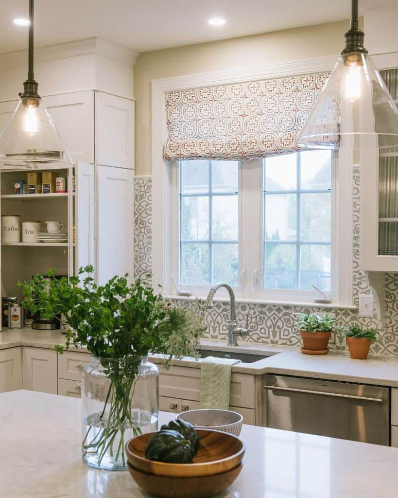 patterned kitchen curtain ideas tuscanbluedesign