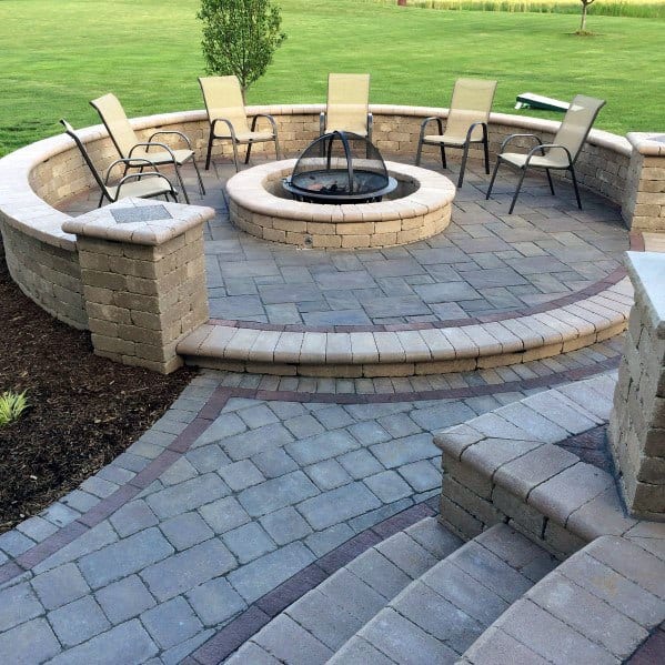 round firepit patio
