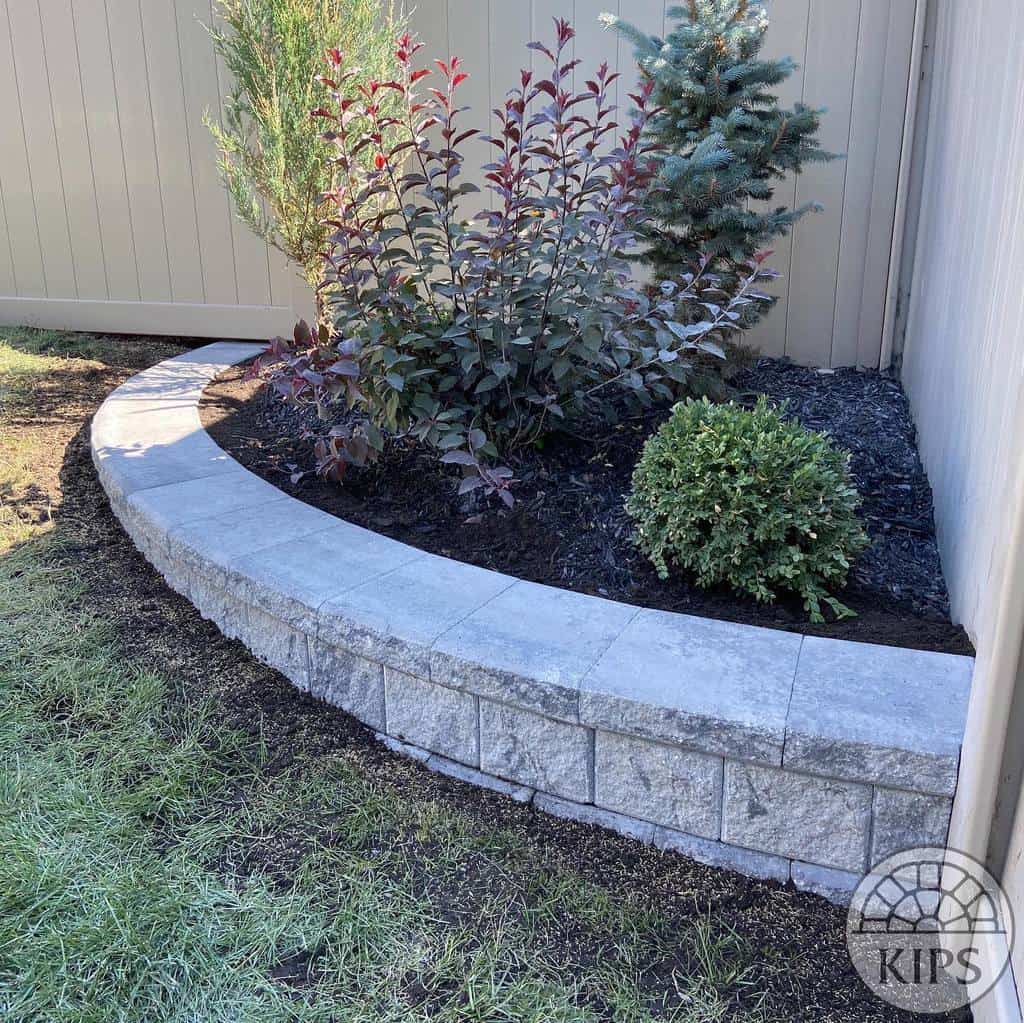 paver retaining wall small corner