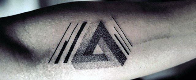 Penrose Triangle Tattoo Designs For Men