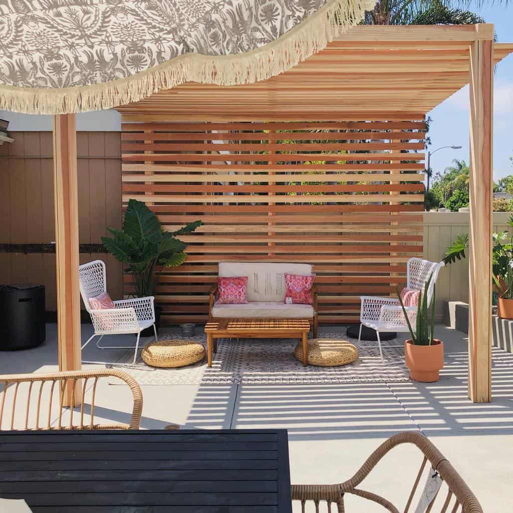 wood pergola patio shade 