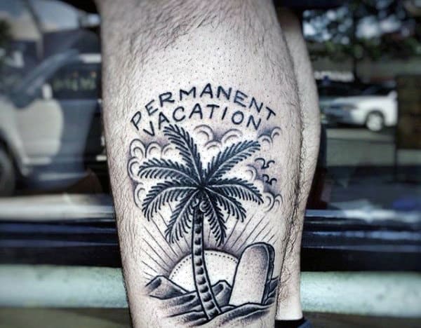Permanent Vaction Awesome Mens Simple Tattoo Ideas On Leg Calf