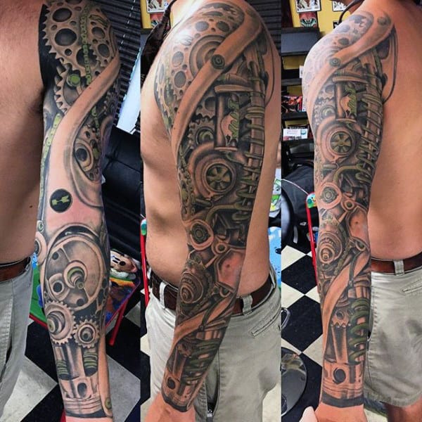 Phenomenal Engine Tattoo Mens Full Sleeves