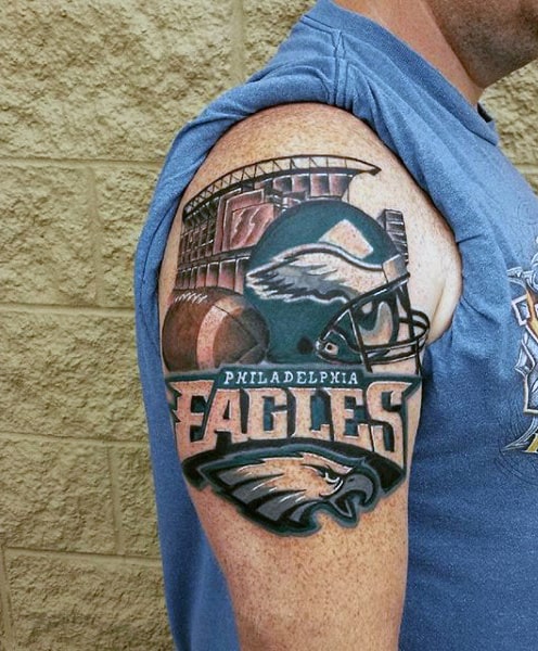 Philadelphia Eagles Mens Football Upper Arm Tattoos