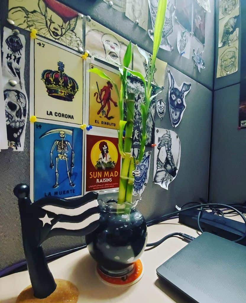 photo wall drawings cubicle decor