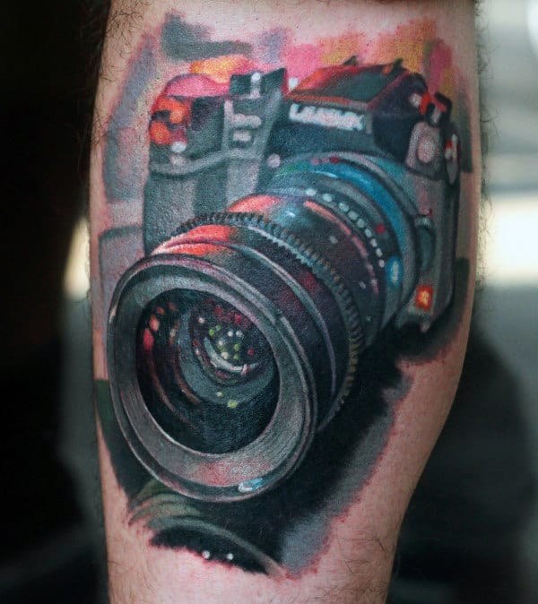 Photography 3d Camera Tattoo Male Forearms