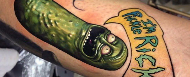 Pickle Rick Tattoo Ideas For Men
