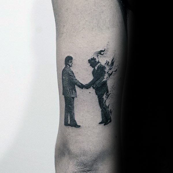 Pink Floyd Guys Tattoo Designs On Back Of Arm