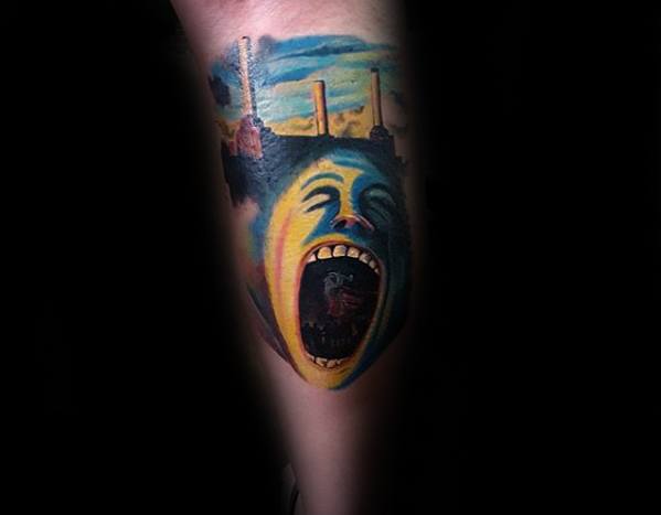 Pink Floyd Guys Tattoo Ideas On Leg