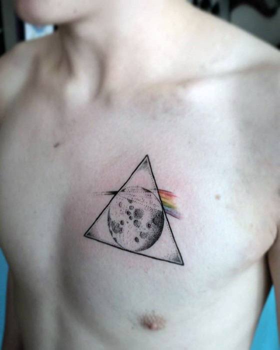 Pink Floyd The Dark Side Of The Moon Tattoos For Gentlemen On Chest