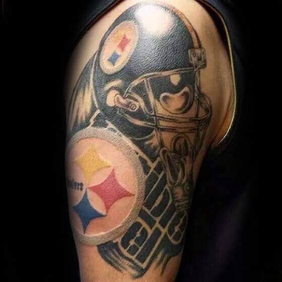 Pittsburgh Steelers Mens Themed Arm Tattoo Ideas
