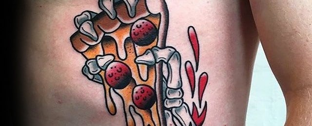 Pizza Tattoo Designs For Men