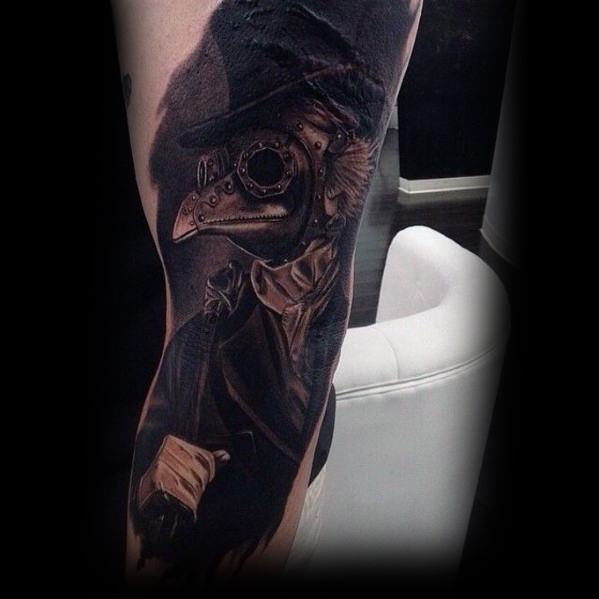 Plague Doctor Tattoo Ideas For Gentlemen Outer Arm