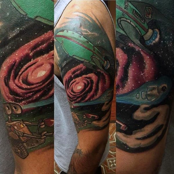 Planet Express Space Ship Mens Futurama Half Sleeve Tattoo
