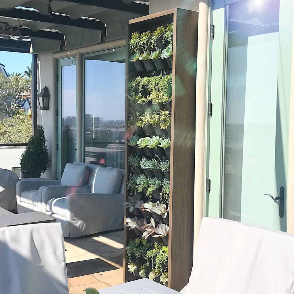 vertical planter box herb garden