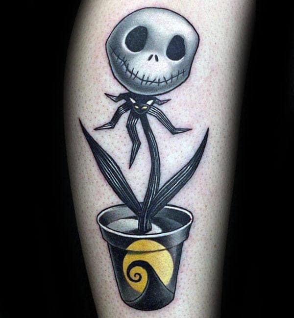 Planter With Jack Skellington Head Night Before Christmas Guys Tattoo
