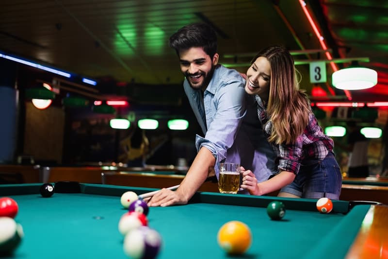 play pool rainy day date ideas