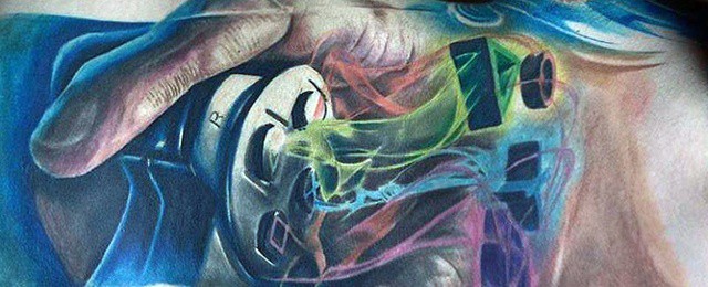 Playstation Tattoo Designs For Men