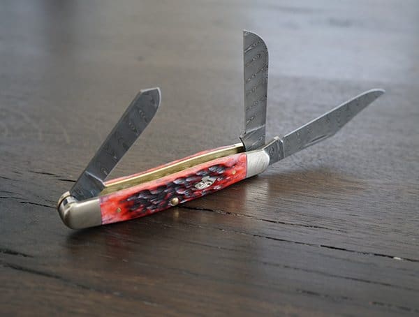 Pocket Knives Case Knives Crimson Bone Peach Seed Jig Stockman