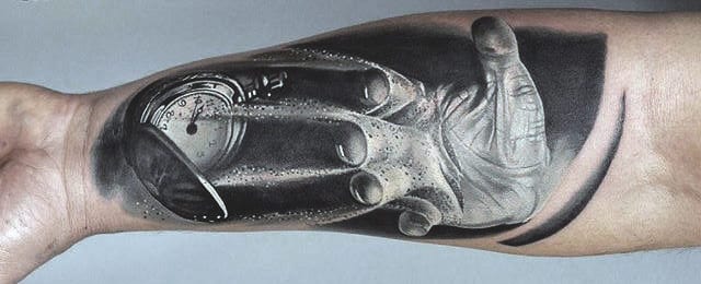 Pocket Watch Tattoo Designs For Men