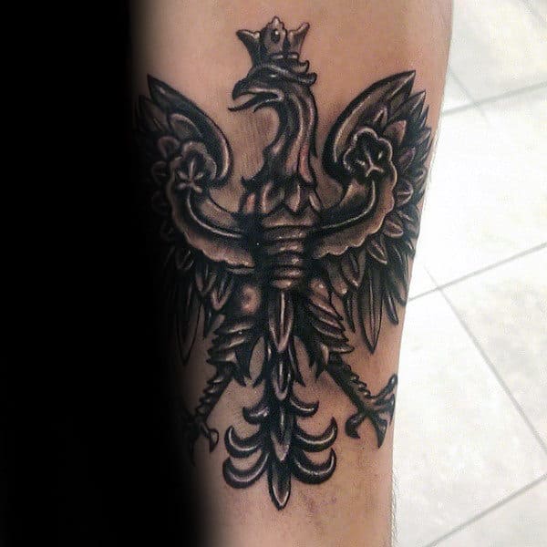 Polish Eagle Creative Mens Inner Forearm Tattoo