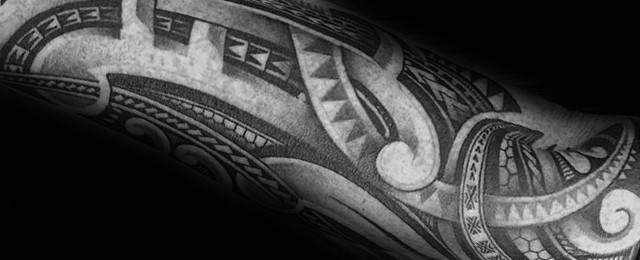 Polynesian Forearm Tattoo Designs For Men